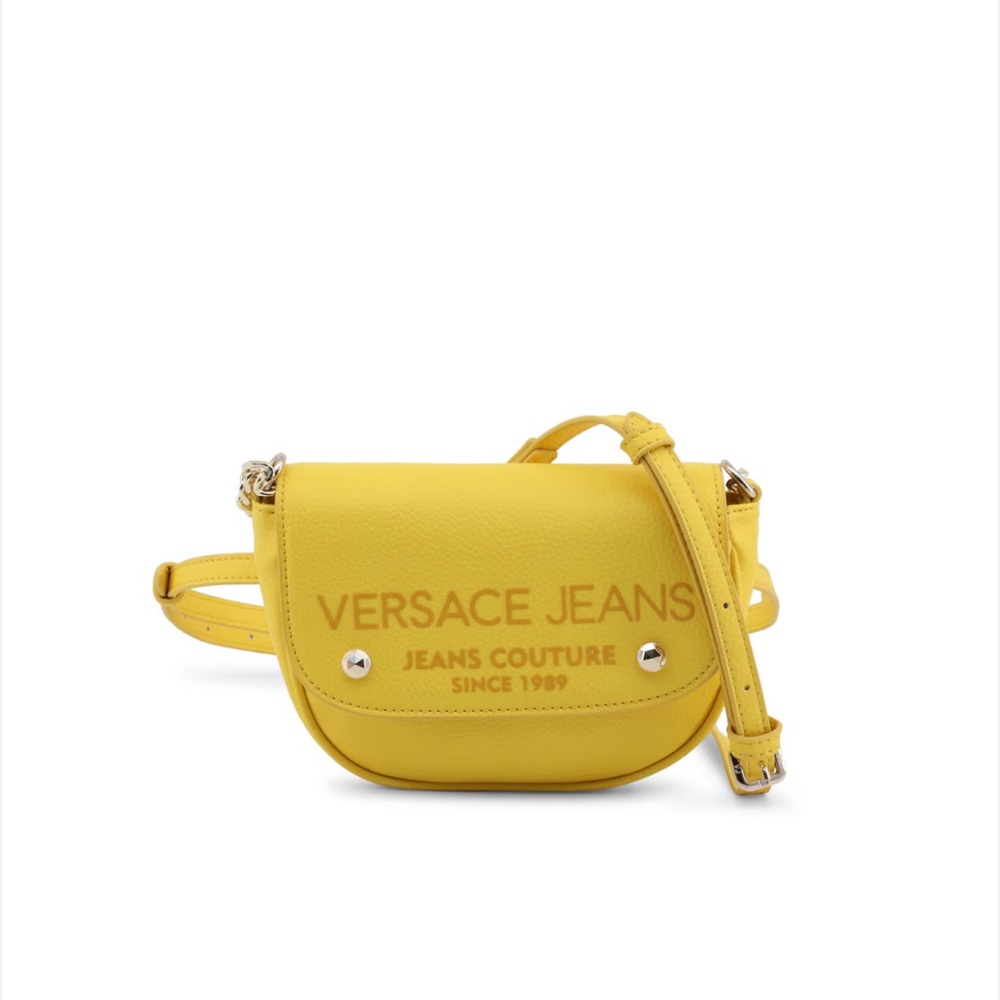 Versace Jeans Collection Yellow Crossbody Bag Chic Design